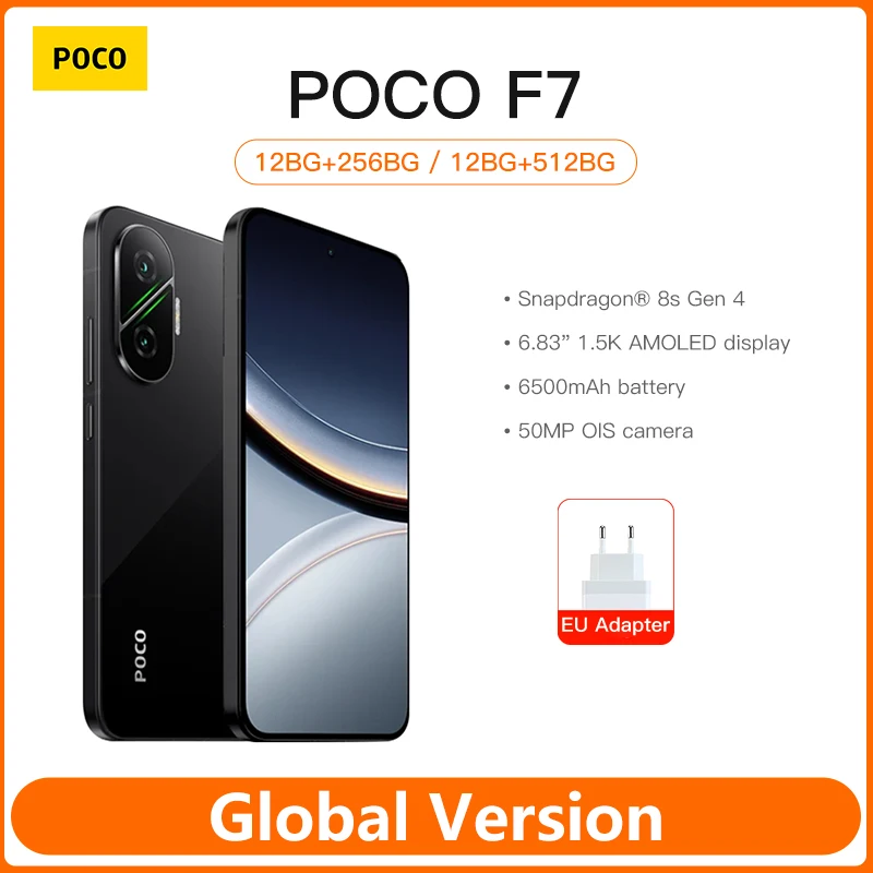 yZ[zO[oo[W POCO F7 5G X}[gtH Snapdragon 8s Gen 4 NFC 6.83C` 1.5K 120Hz AMOLED XN[ 50MP J 6500mAh 90W HyperCharge