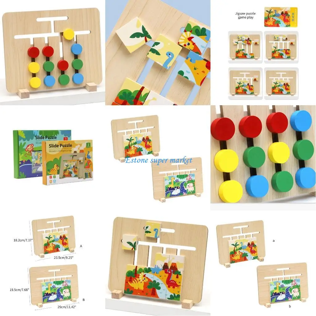 090B Puzzle per bambini Giocattolo colorato Giocattolo educativo precoce Puzzle Giocattolo per allenamento con coordinazione per