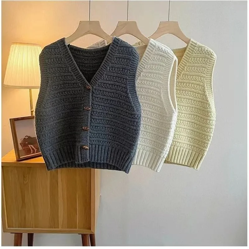 بلون متماسكة سترة سترة البلوز المتضخم ملابس خارجية فضفاضة تنوعا الخريف/الشتاء وصول جديد بلا أكمام التفاف