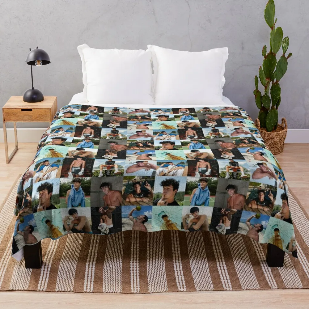 

Blake gray collage Throw Blanket Comforter Decorative Sofa Cute Plaid Hair Blankets