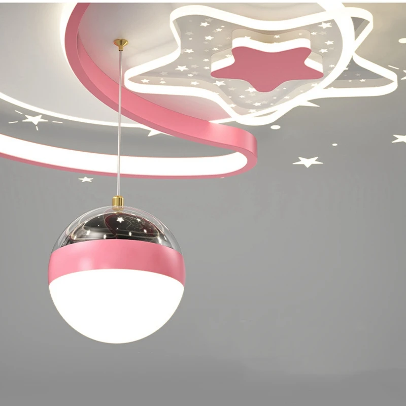 Imagem -05 - Criativa Estrela Quarto Luz de Teto Modern Quarto Infantil Estudo Luz Pingente Decoração Interior Luminárias