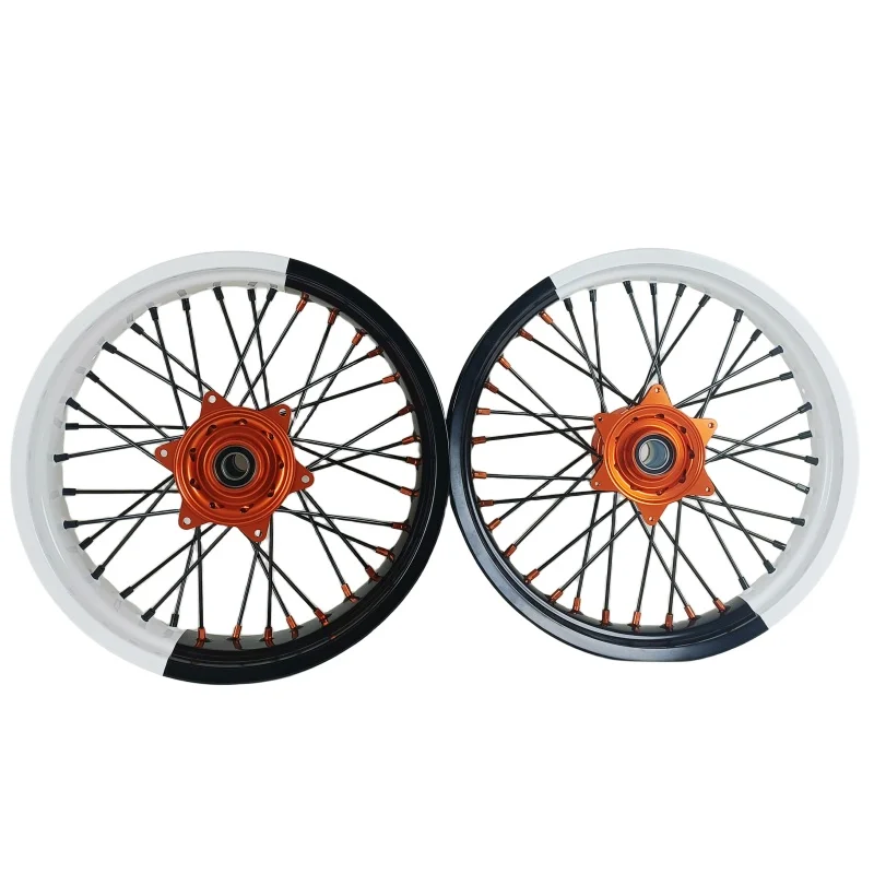 Fit EXC YZF 16/17 Front Wheel White and Black Two-Color Spliced Rims Dirt Bike Super Motorcycle Wheels