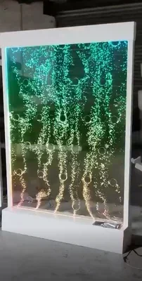 Large acrylic screen water curtain wall flowing water bubble wall creative fish tank aquarium porch partition can be customized