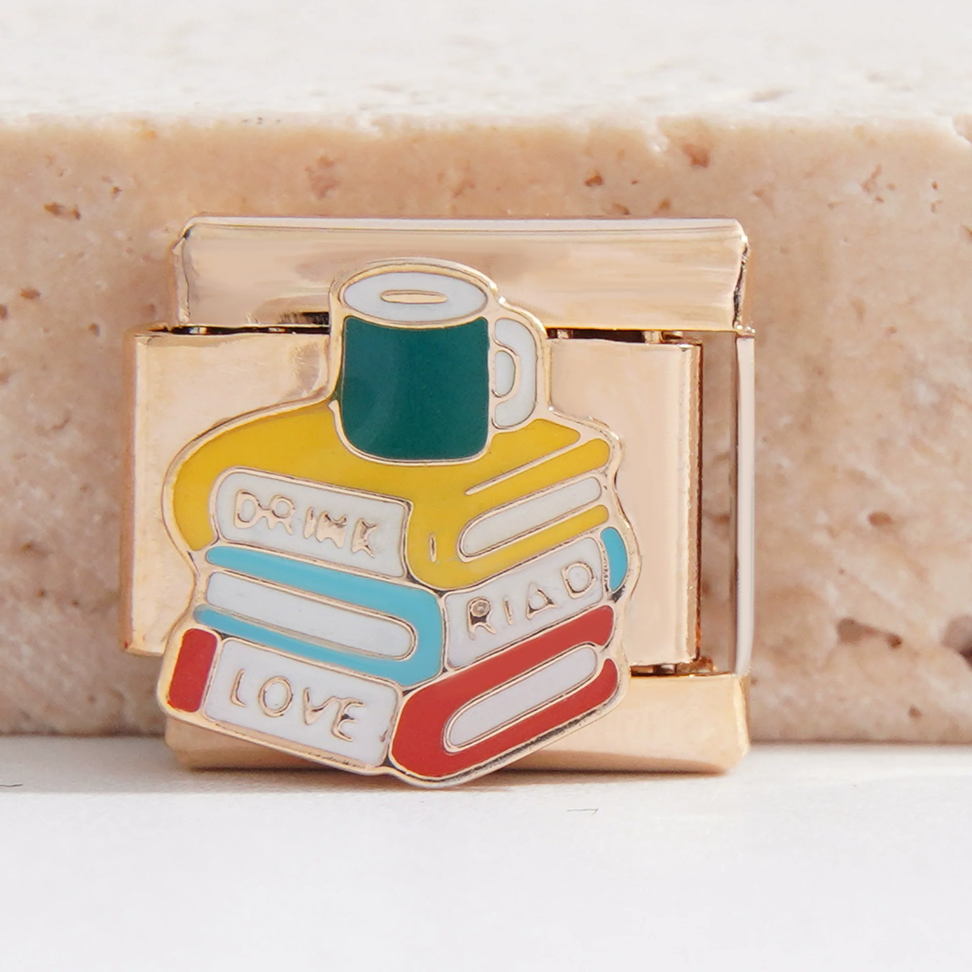 2025 ماجيك ستون كتاب سحر الروابط الإيطالية 9 مللي متر سوار الفولاذ المقاوم للصدأ للفتيات هدية عيد ميلاد DIY بها بنفسك المجوهرات بالجملة