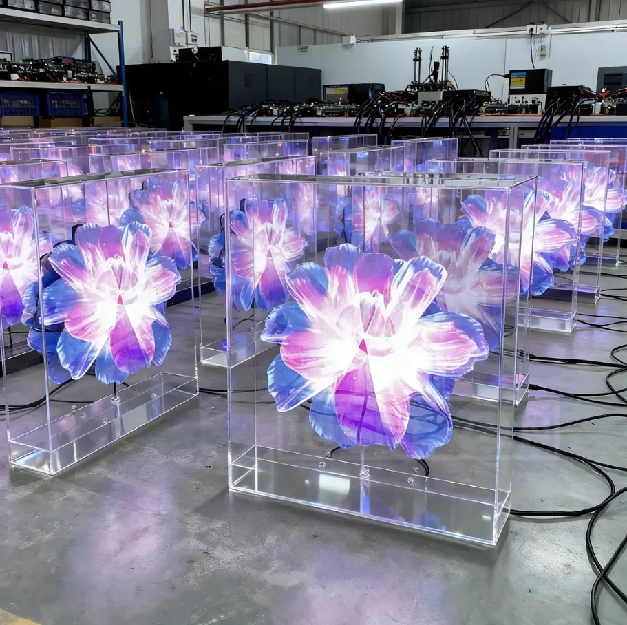 Kép 6: 3D holografikus Drukker Publicitás kijelző lightbox Átlátható szögletes Képkeret Publicitás Cégér ledes ligh Loggia Teendő Cégér számára Bolt
