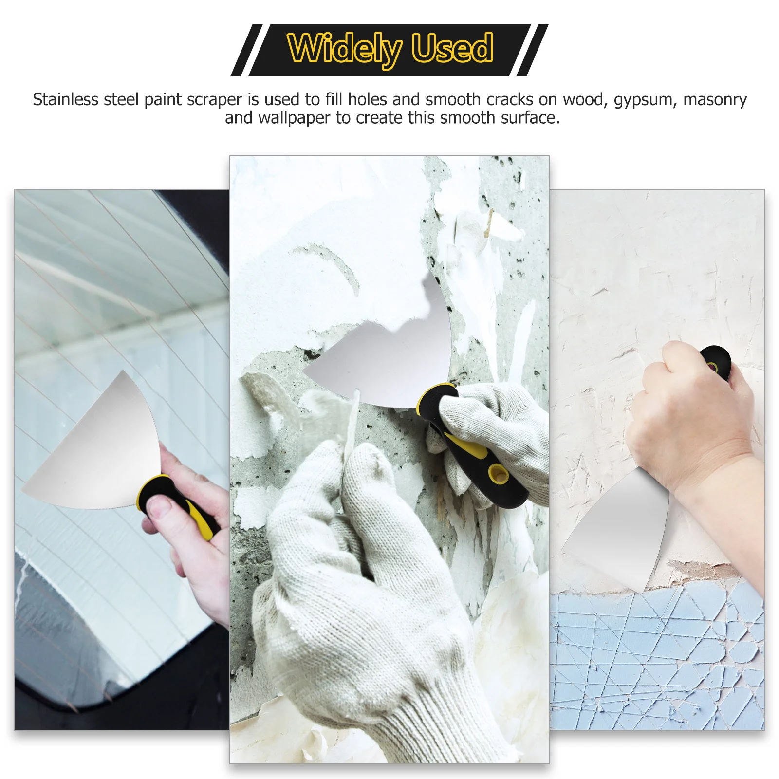 8 قطعة مجموعة السكاكين الرمادية الزيتية ملاعق الفولاذ المقاوم للصدأ لإصلاح الجدار أدوات مكشطة دريوال الترقيع خلفية تنعيم أداة اليد