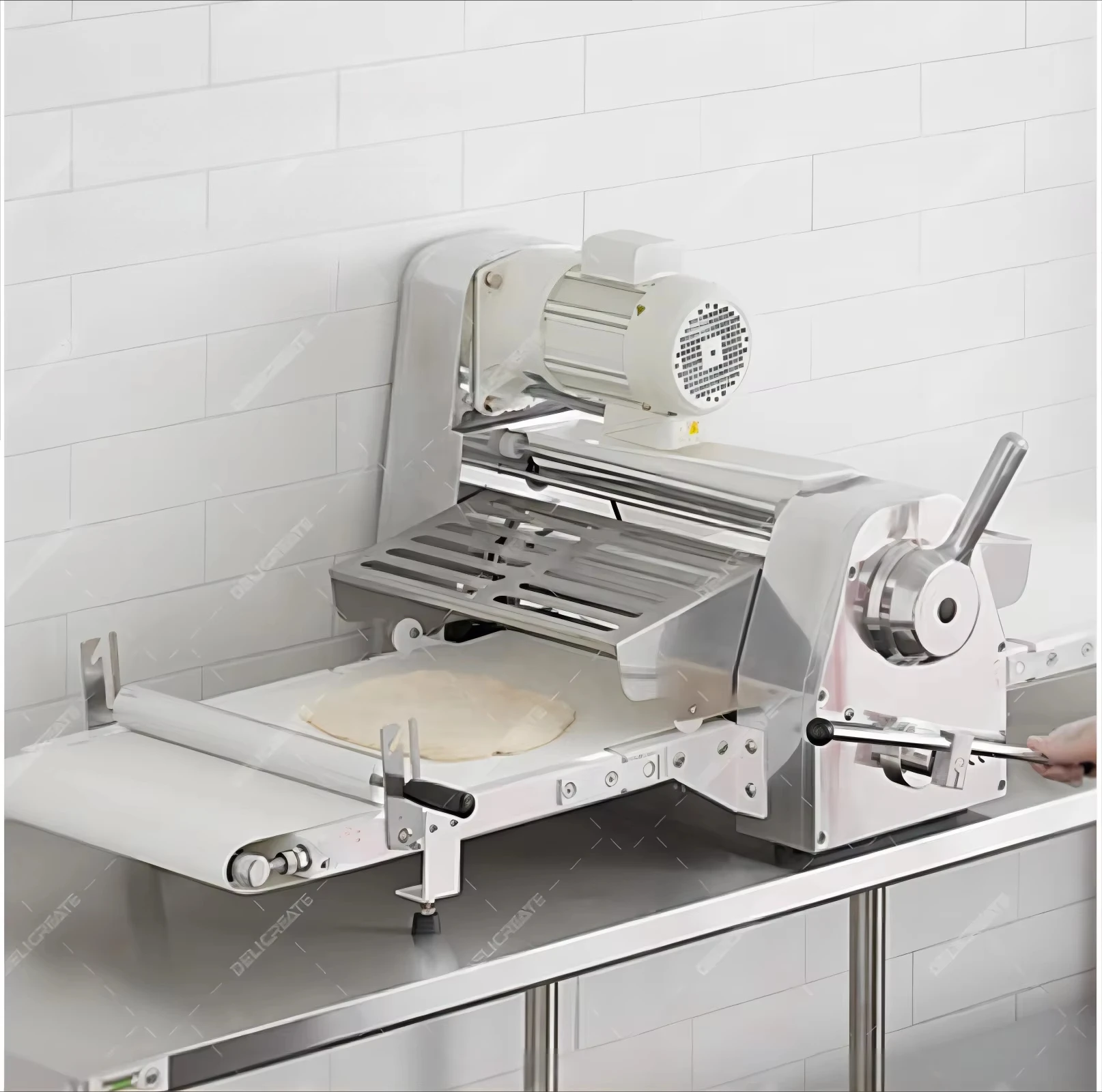 

Factory Price Commercial Automatic Pastry Dough Sheeter Electric Croissant Bread Table Top Dough Sheeter Machine For Bakery