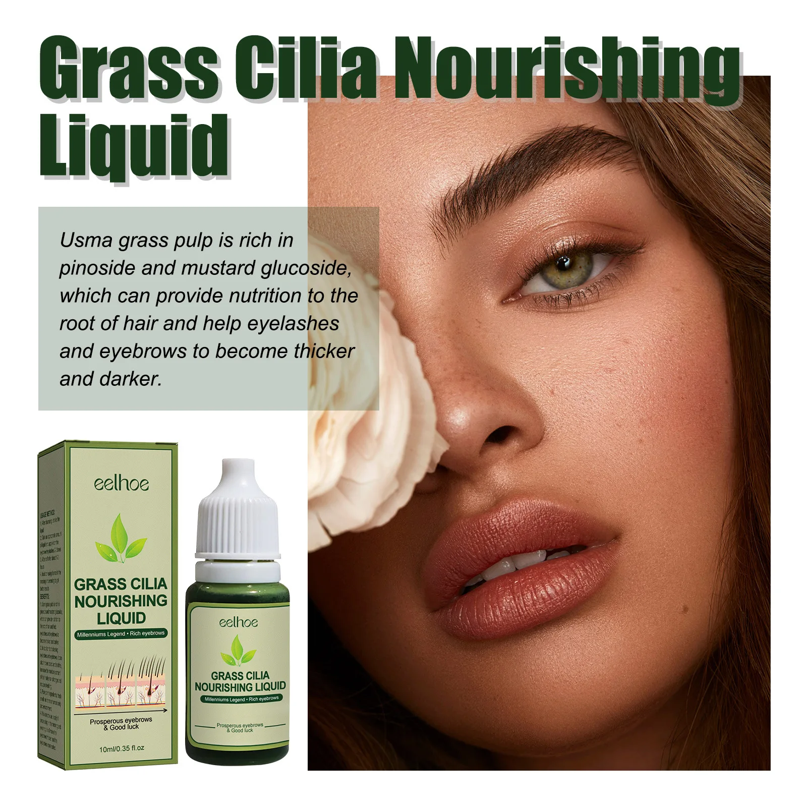 Eyebrow Growth Serum Eyelash Hair Growth Anti Hairs Loss ผลิตภัณฑ์ป้องกันหัวล้าน Fuller หนายาวแต่งหน้าคิ้ว