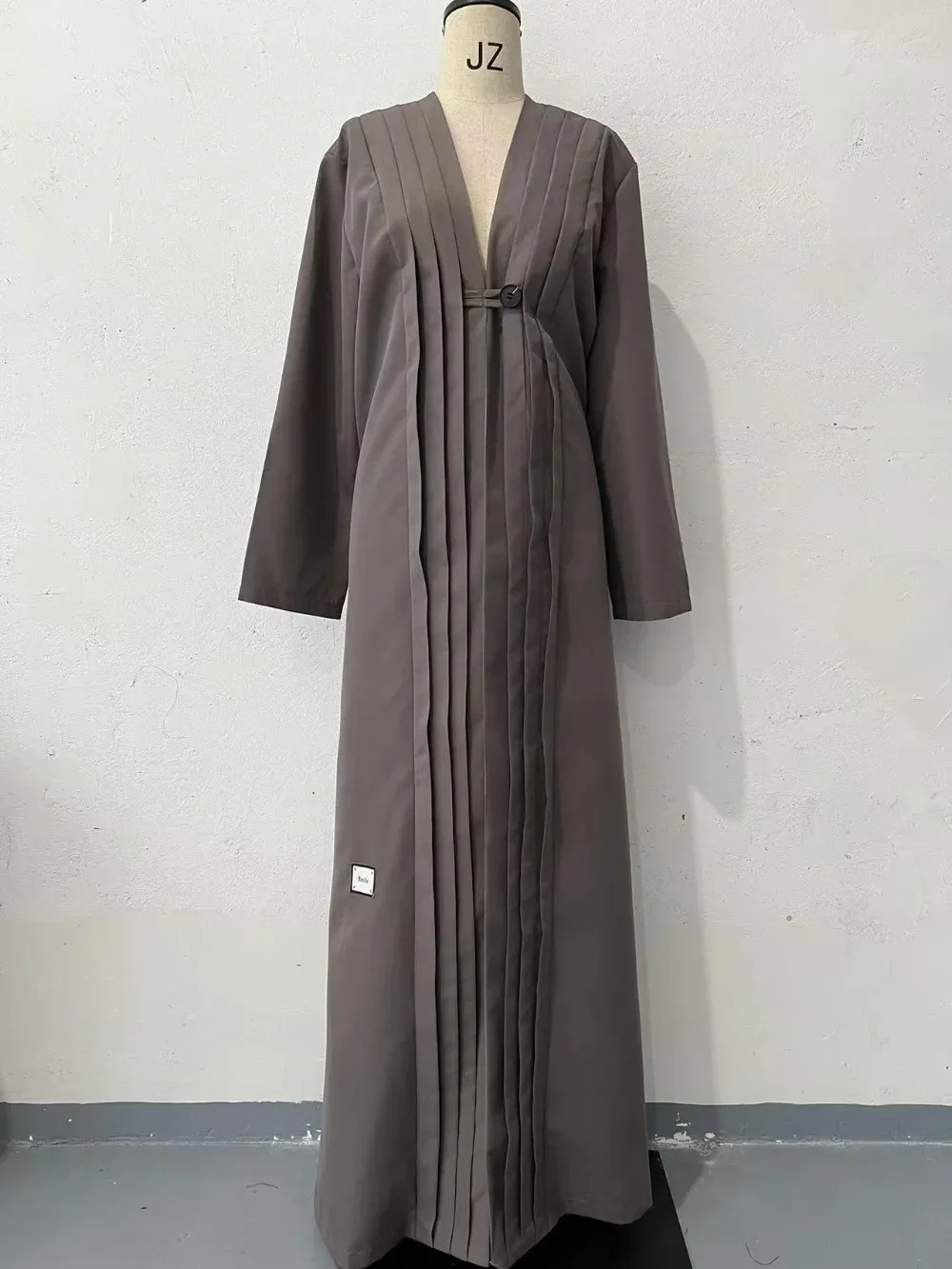 Eid Moslim Abaya voor Vrouwen Trenchcoat Arabische Lange Gewaad Jalabiya Enkele Knop Jurken Ramadan Dubai Abaya Kaftan Plooien Vestidos