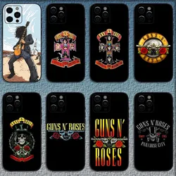 Band G-Guns N Roses Phone Case For iPhone 16,15,14,13,12,11,Pro,X,XS,Max,XR,Plus,Mini Soft Black Cover