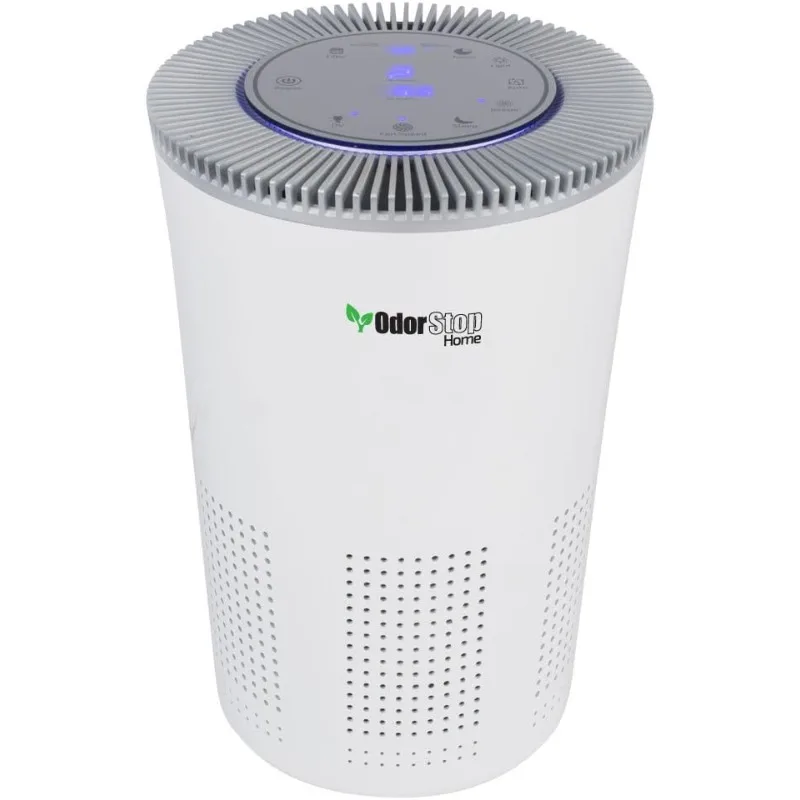 

Очиститель воздуха OdorStop HEPA с HEPA-фильтром H13, УФ-светом, активированным углем, многоскоростным режимом сна и таймером (ярко-белый)