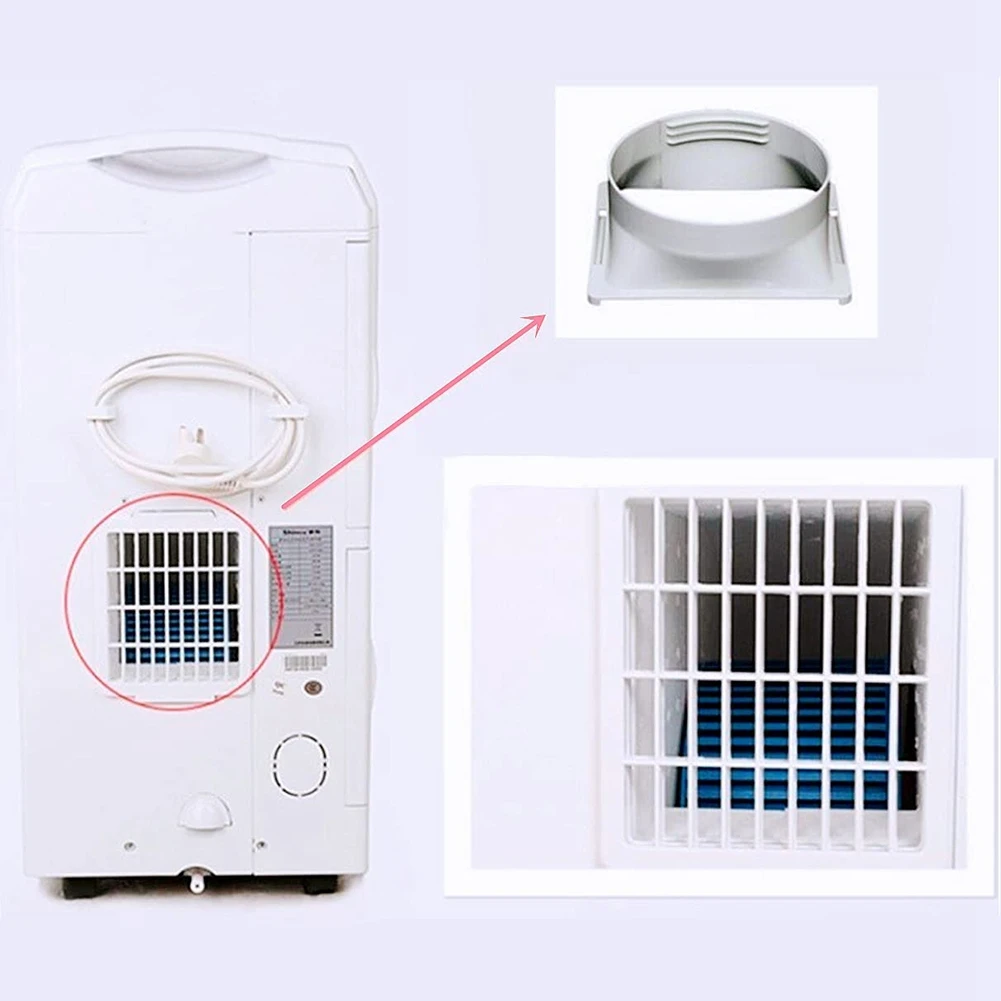 Portable Air Conditioner Exhaust Hose Coupler Window Adapter A/C Unit Tube Connector Parts & Accessories Square to Round
