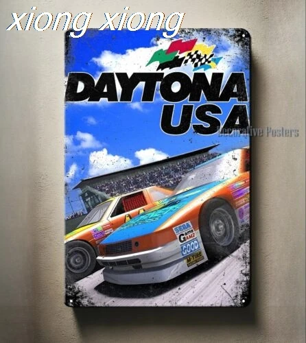 Daytona Usa Sega Retro Video Game Metal Poster -Collectable Tin Sign (in)