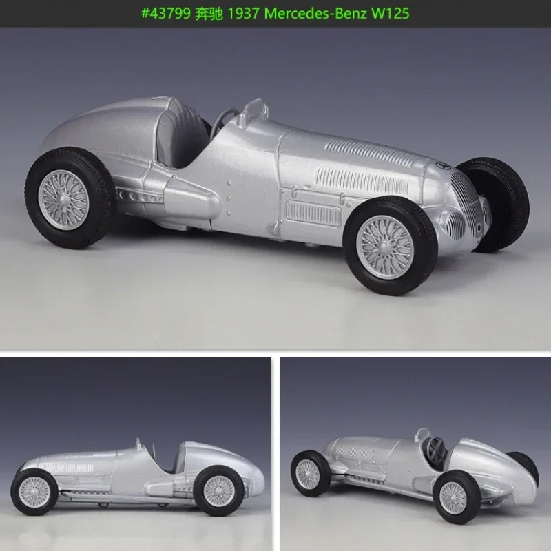 WELLY 1:36 1937 Mercedes Benz W125 High Simulation Diecast Car Metal Alloy Model Car Children\'s toys collection gifts