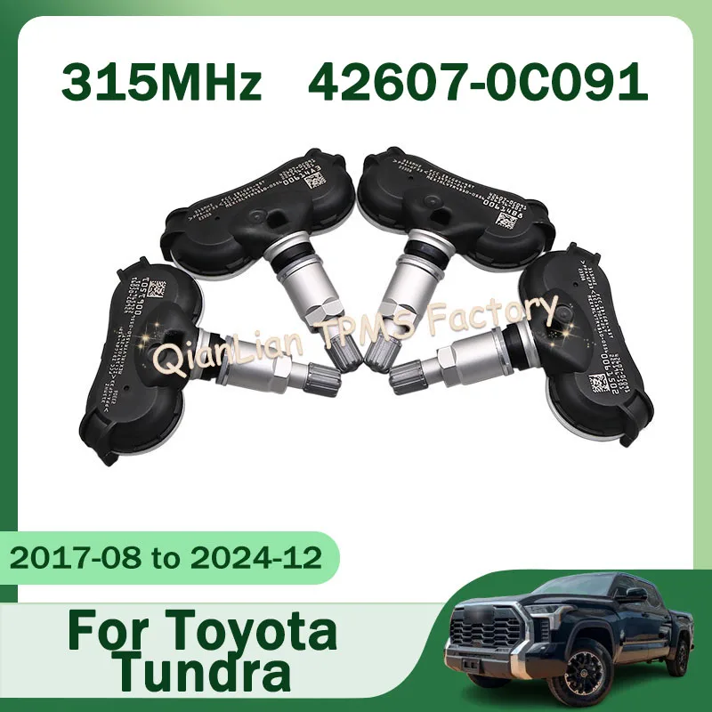 

1/4pcs 42607-0C091 426070C091 TPMS Tire Pressure Monitor System For Toyota Tundra RAV4 Sienta Highlander 315MHz Tire Sensor