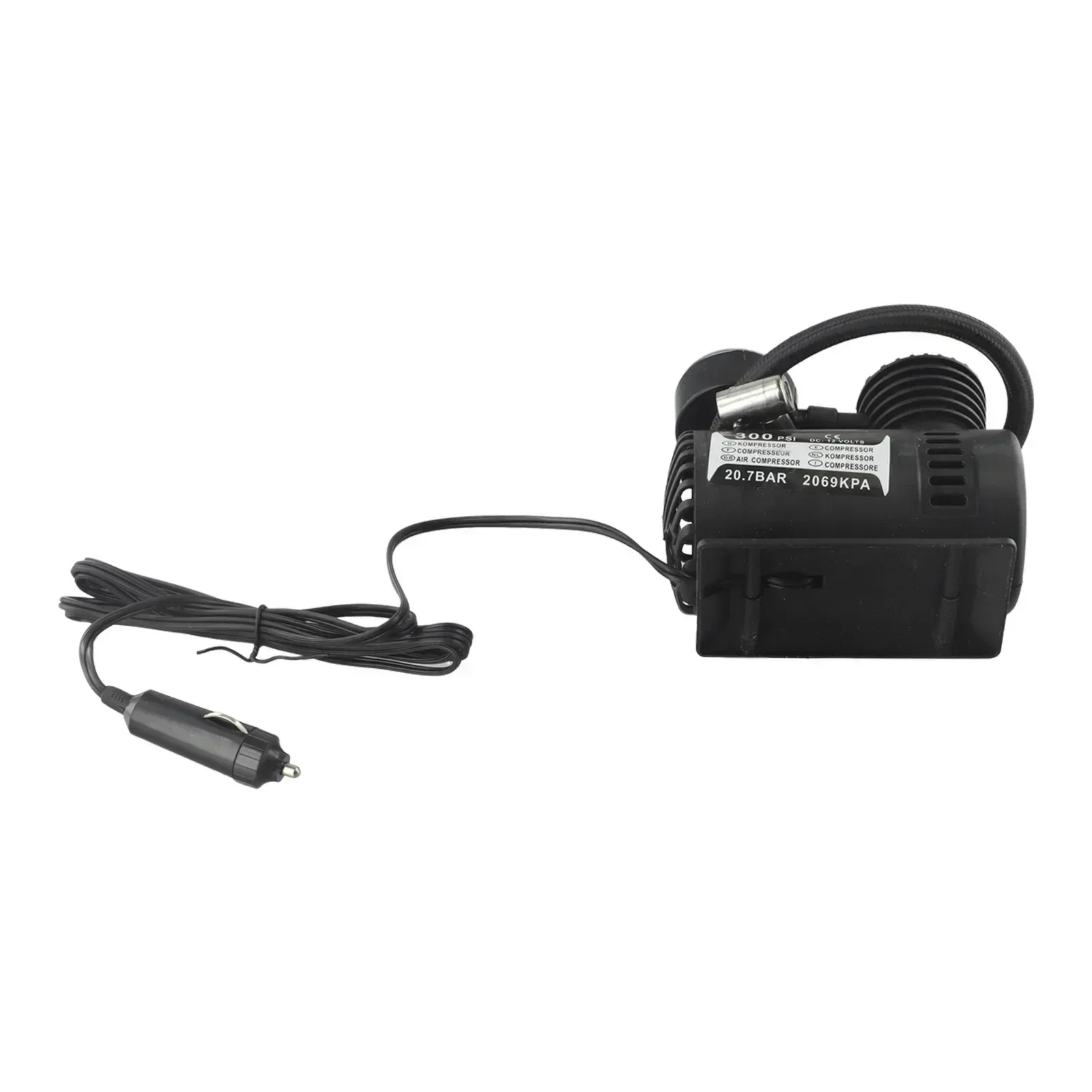 1x Portable 12 V 300psi Air Compressor Pump Tire Tyre Inflator FitsFor Vehicle Motorcycle Replace Accessories Car Air Pump