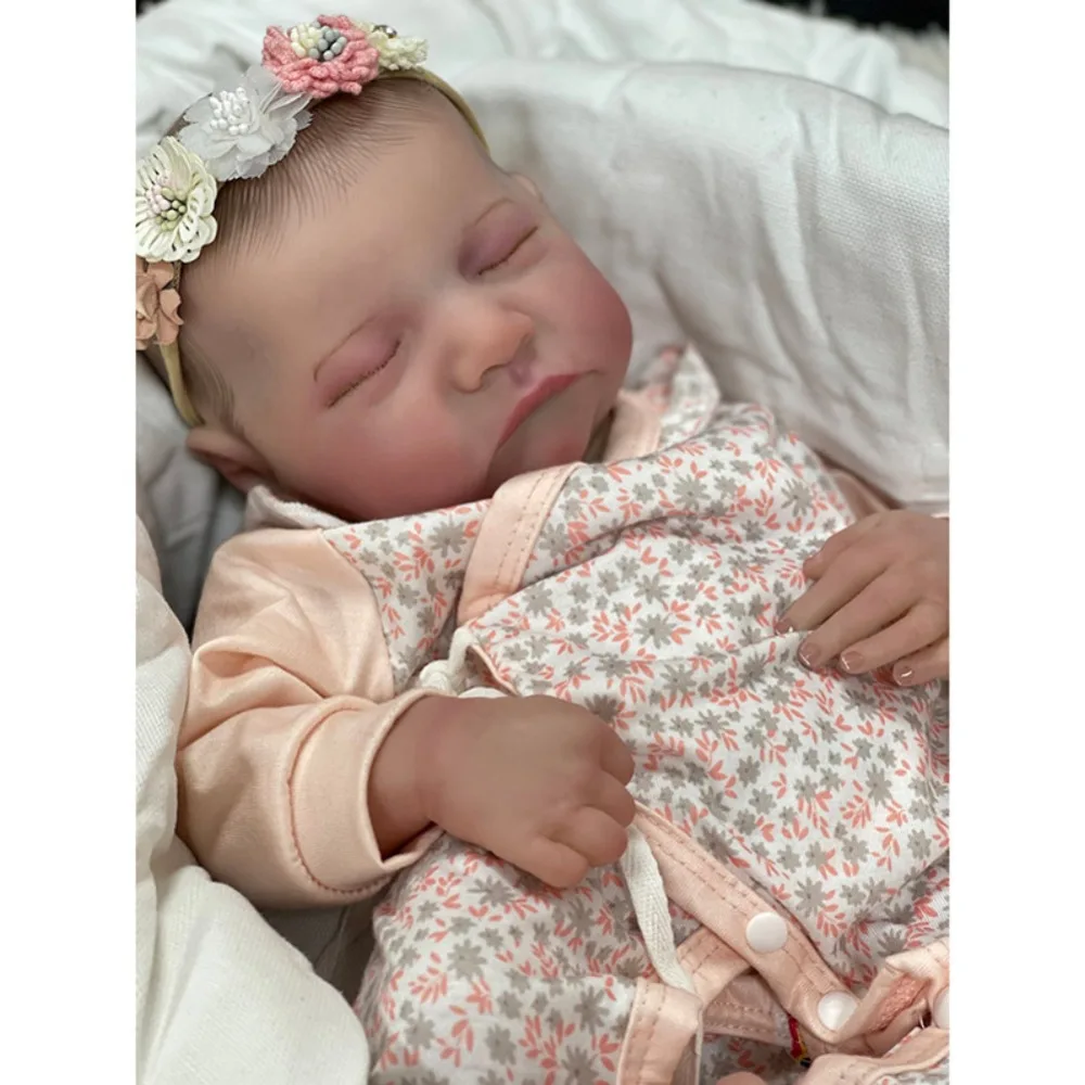 47Cm Reborn Baby Poppen Miley Pasgeboren Slapende Baby Muñeca Reborn Poppen Zacht Knuffelig Levensechte Bebés Reborns Speelgoed Voor Meisjes