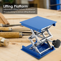 Manual Woodworking Machinery Router Lifter Adjustable Experiment Plate Table Stands Scissor Lifting Jack Platform for Carving
