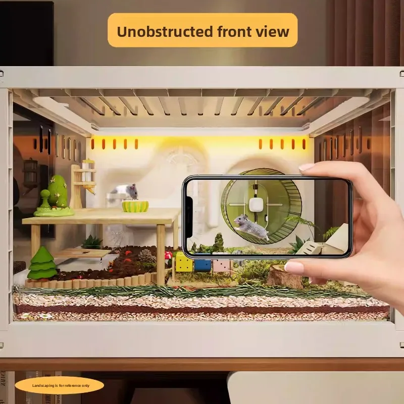 Large Luxury Hamster Cage Transparent Villa Habitat Mouse Breeding Tank Spacious Clear Terrarium Premium Pet Housing System