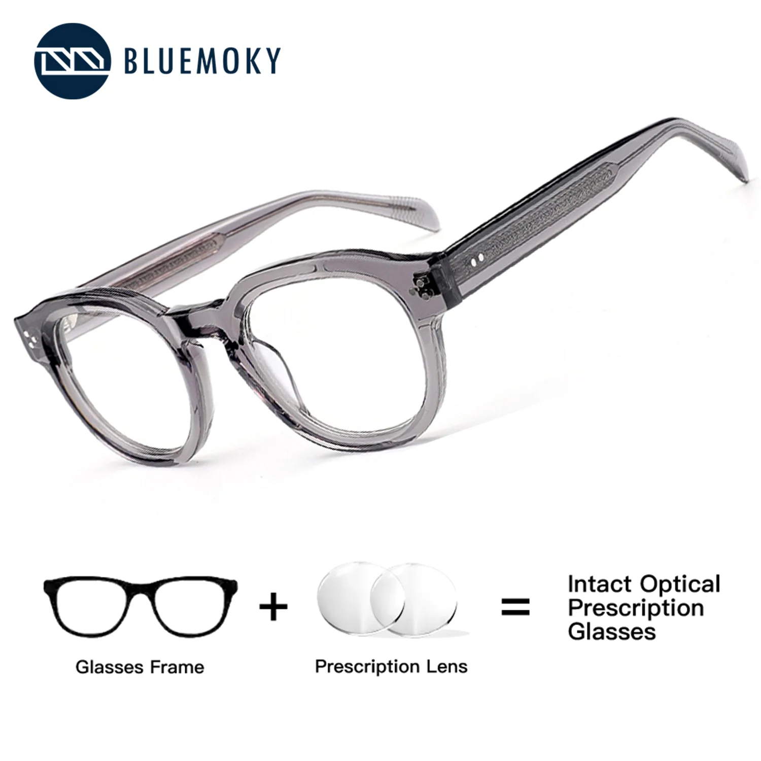 

Очки BLUEMOKY для мужчин и женщин с диоптриями, квадратные, из ацетата, с защитой от синего света, фотохромные