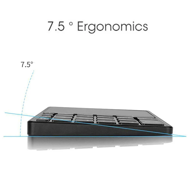 Jomaa 2.4G bezprzewodowa klawiatura Bluetooth 22 klawisze klawiatura numeryczna z klawiaturą cyfrową Touchpad dla IOS Android PC Tablet