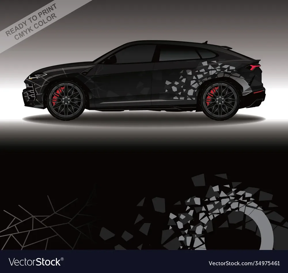 

Dark Racing Car Graphic Decal Full Body Racing Vinyl Wrap Car Full Wrap Sticker Decorative Car Decal Length 400cm Width 58cm