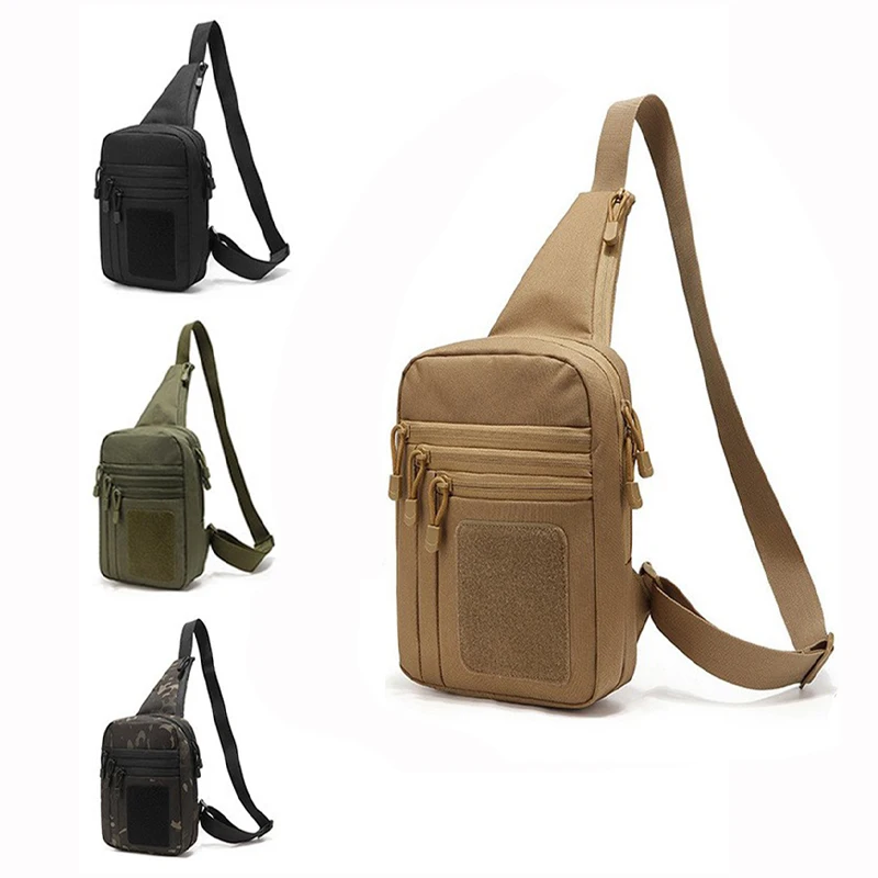 Bolsa de ombro para arma ao ar livre, coldre universal para pistola, bolsa de peito casual para caça, acampamento, escalada, esportes, pacote de peito tático