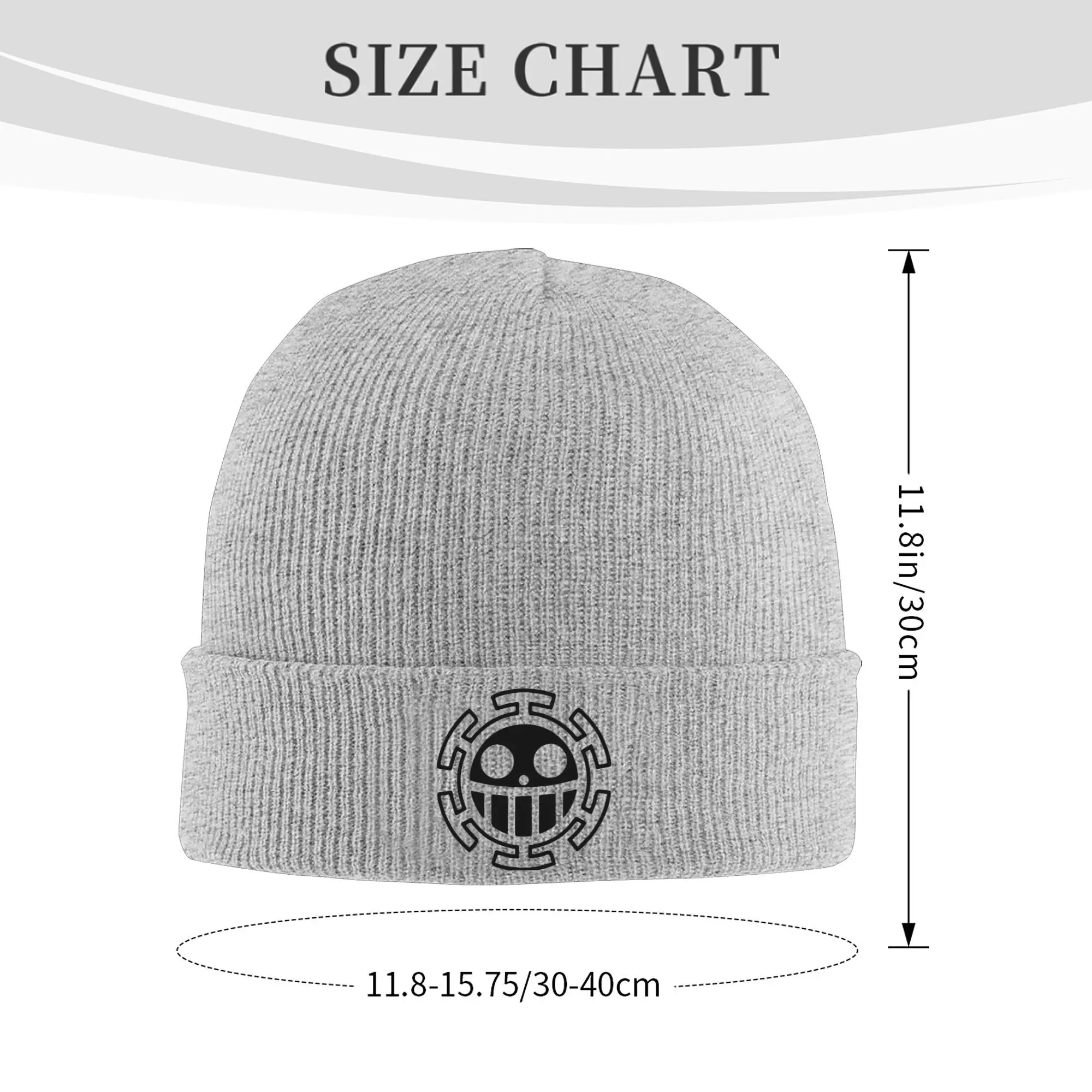 Trafalgar D. Water Law One Piece ACE Knitted Caps for Women Men Skullies Beanies Hat Acrylic Luffy Anime Hip Hop Melon Cap