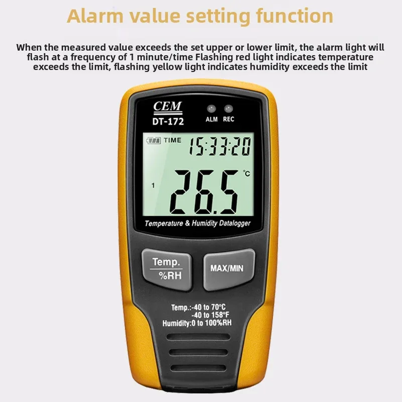 CEM DT-172 Компактный регистратор данных температуры и влажности 32000, гигрометр с памятью, регистратор влажности