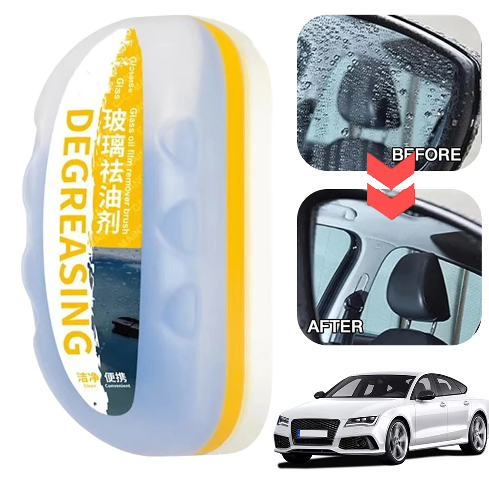 1/2Pcs Windshield Cleaner For Car Multipurpose Oil Film Removal Brush 100ml Automotive Windshield Cleaner Cleaning Brush Tool