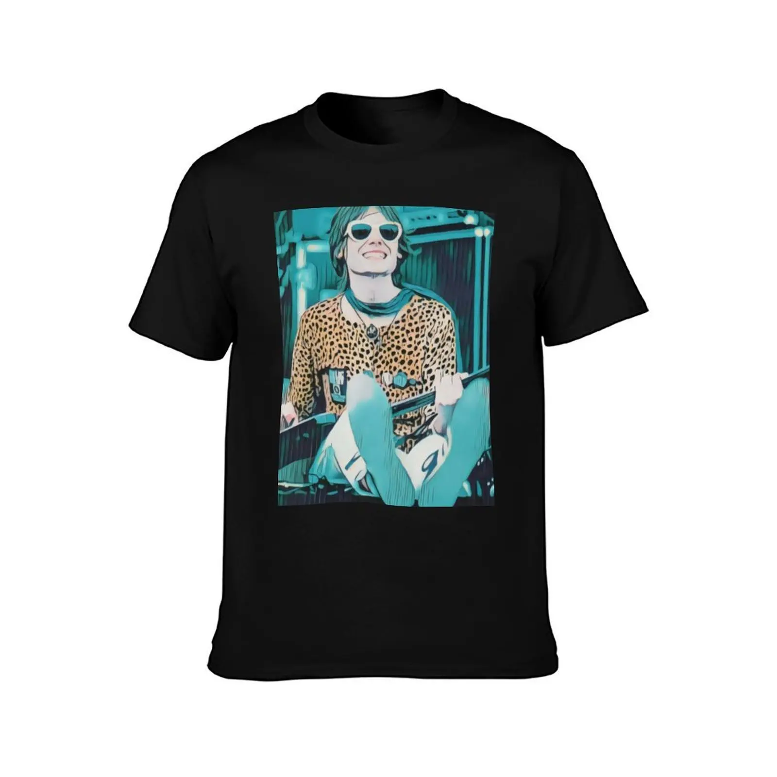Nicky Wire: Sparkly Glitter Manic Noodle T-Shirt, Summer Casual Cotton Tee, Oversized Streetwear Tops, Vintage Graphic Print