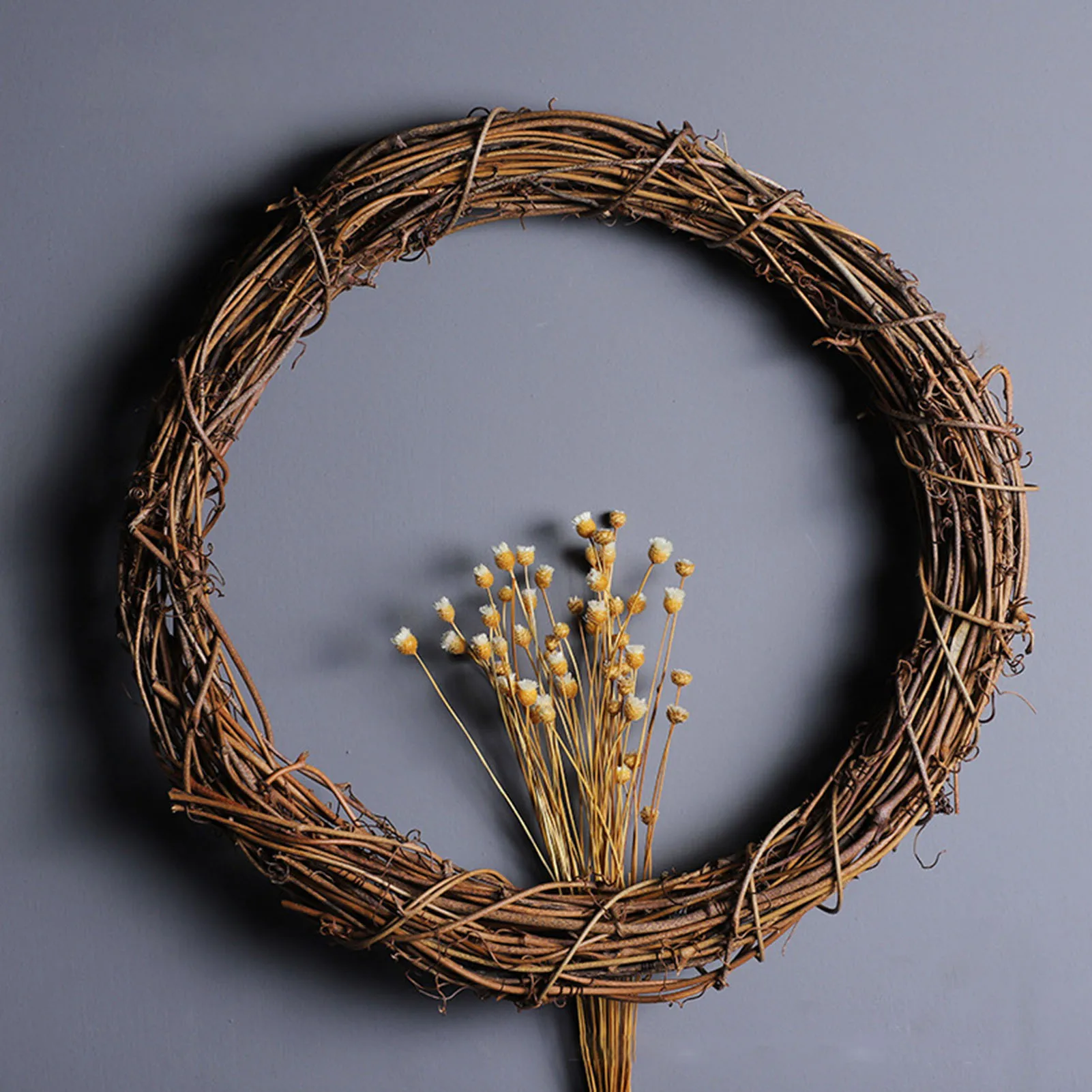 Natural Wreath 8/10/12cm Diameter Christmas Rattan Wreath Rings Braided Wreath DIY Hand-Woven Grapevine Vines Wreaths Crafts