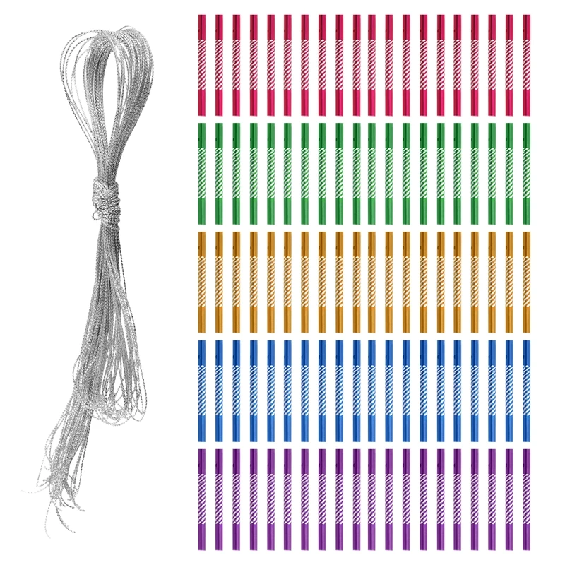 100Pcs DIY Wind Chim Hollow Wind Spinners Tube Wind Chime For DIY Aluminum Metal Tube Vocalize-AA68