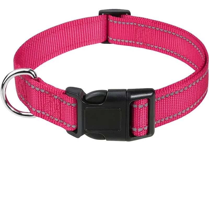 Reflective Nylon Dog Collar For Small Medium And Large Dogs_voghion.com