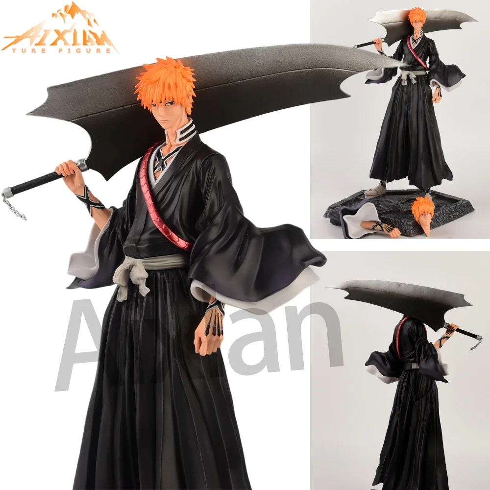 33CM Deluxe Anime Bleach GK Kurosaki Ichigo PVC Action Figure Ichigo Kurosaki Figurine Collectible Model Doll Toy