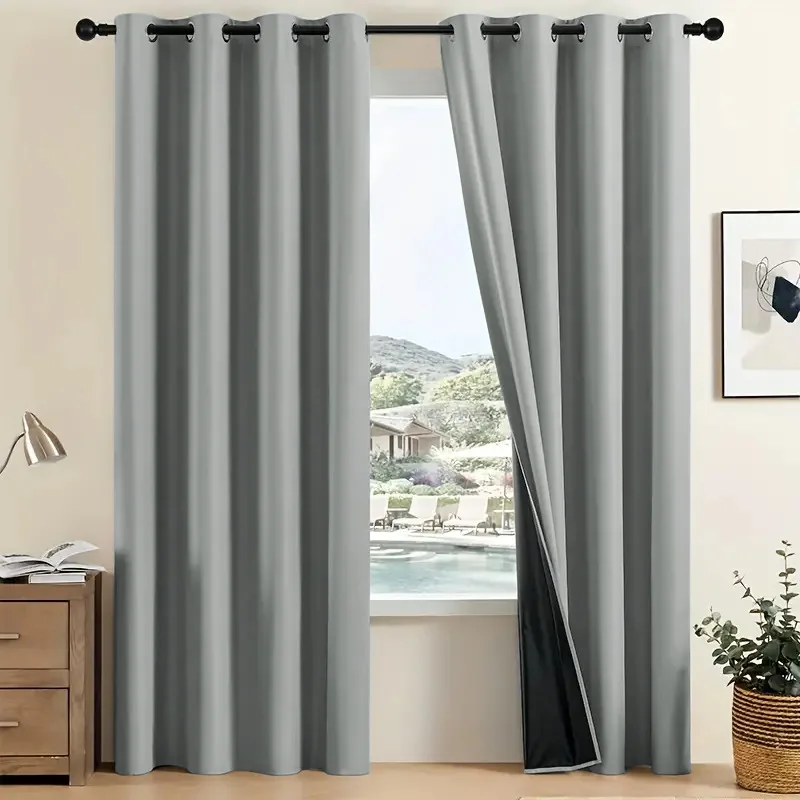 Solid color full blackout curtains high quality fabrics custom curtains wholesale