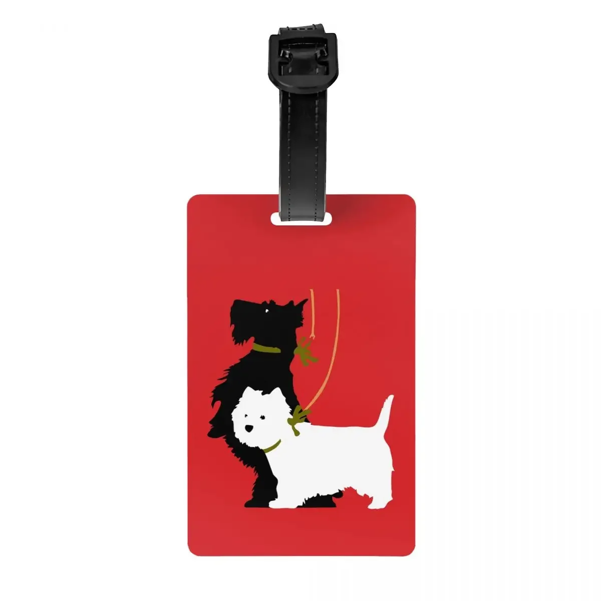 Custom  West Highland White Terrier And Scottie Luggage Tag Scottish  Dog Suitcase Baggage Privacy Cover ID Label