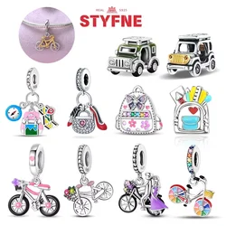 925 Sterling Silver Adventure Car Beads Travel Self-exploration Dangle Fit Bracelet Diy Original Jewelry Fine Gift for Women