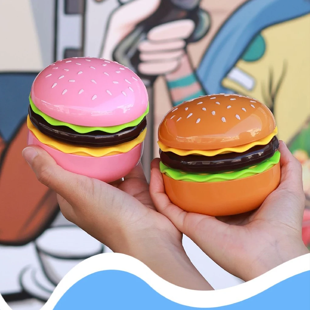 مروحة سطح المكتب برجر منتج جديد إبداعي شحن USB كرتوني مع مرآة تجميل محمولة باليد مروحة صغيرة هدية صيفية #5