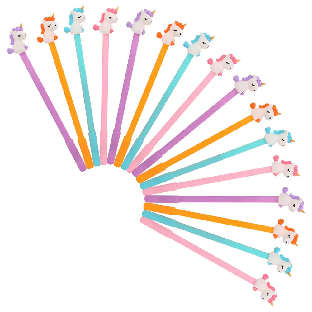 16Pcs Neutral Gel Pens Cute Cartoon Shape Leak Proof Smooth Ink Writing Pens for Daily Use Study Drawing Office Work