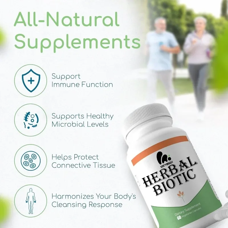 Herbal Cat Claw with Probiotics - Immune Support Supplement, Digestive Health, 60 Pure Vegetarian Capsules