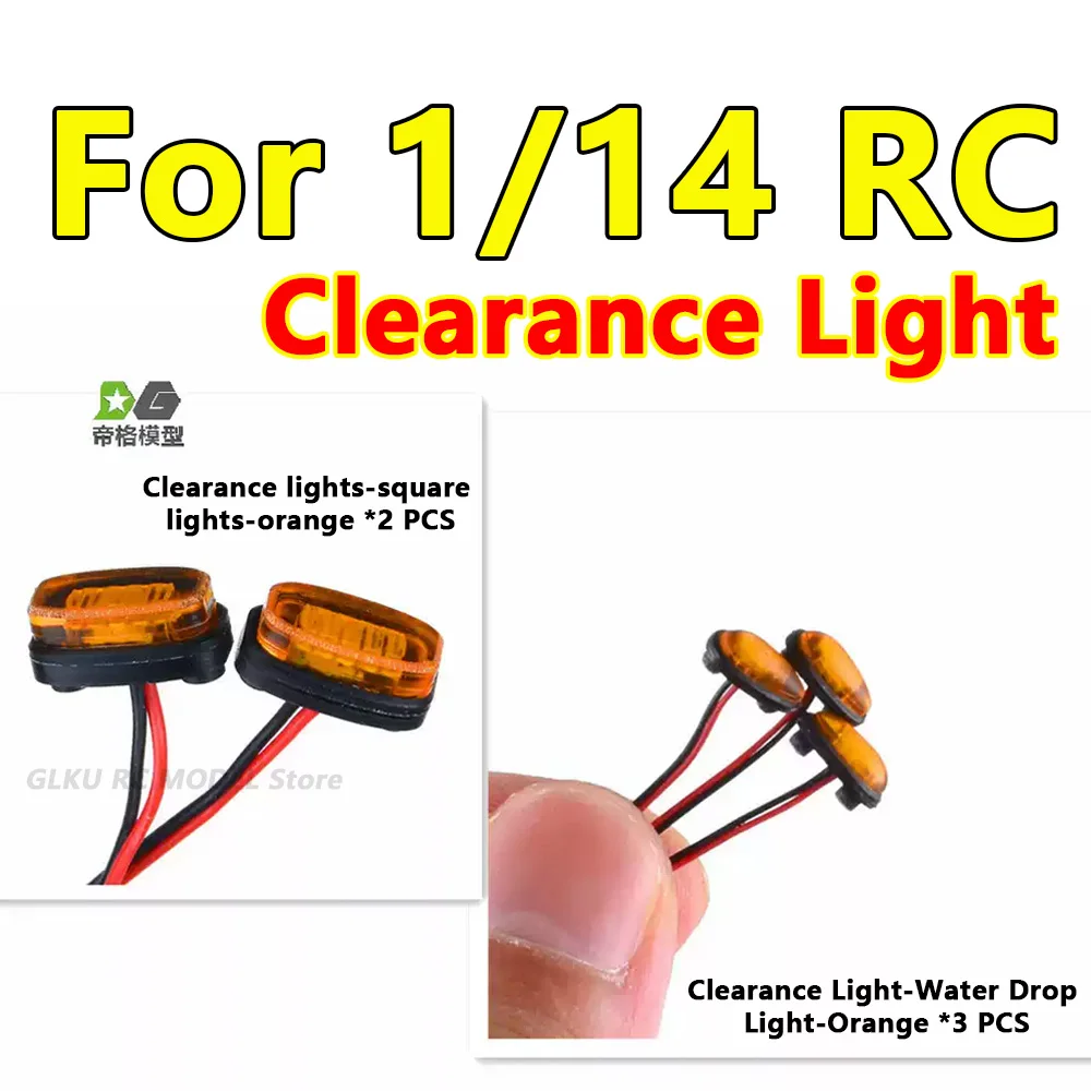 

1/14 RC Truck Model Sign Light for Tamiya LESU SCALECLUB R470 R620 R730 56323 RC Traction Truck Model Toy Upgrade Modified Parts