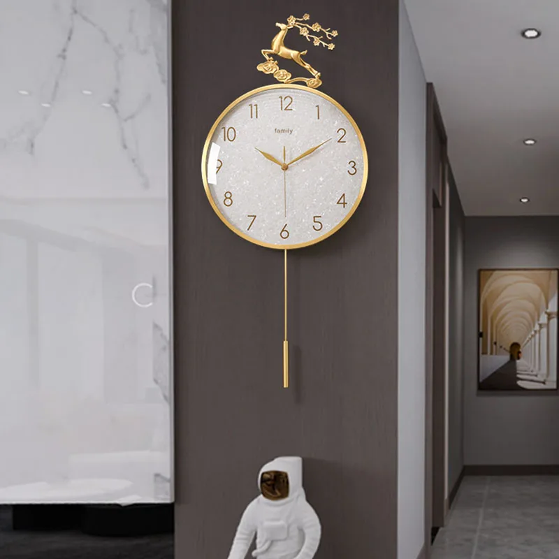 Restaurant Nordic Wall Watch Living Room Art Mural Mechanism Vintage Interior Wall Clocks Design Reloj Pared Room Decorations