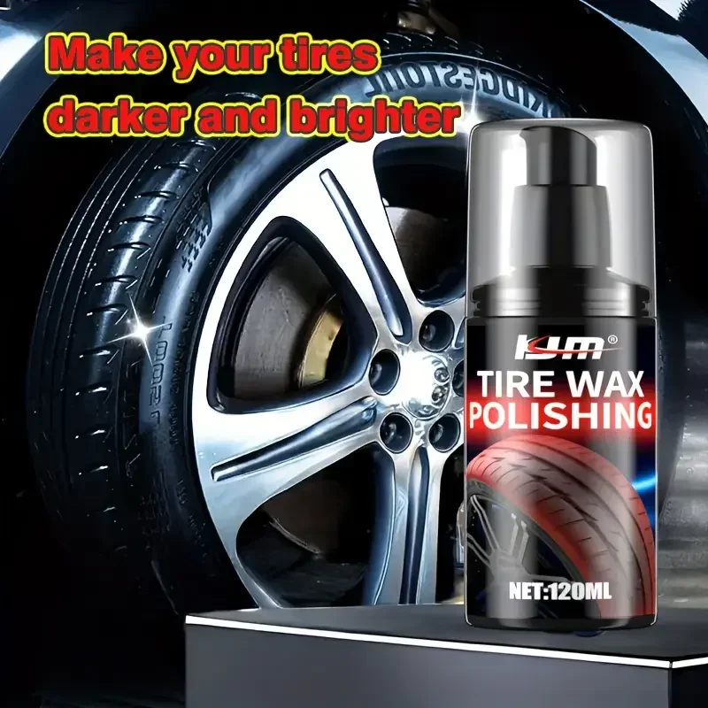 

KJM New Tire Shine & Polish - 120 мл восстанавливает тусклые шины, длительный усилитель блеска, защита для ремонта автомобилей, выцветание и трещины