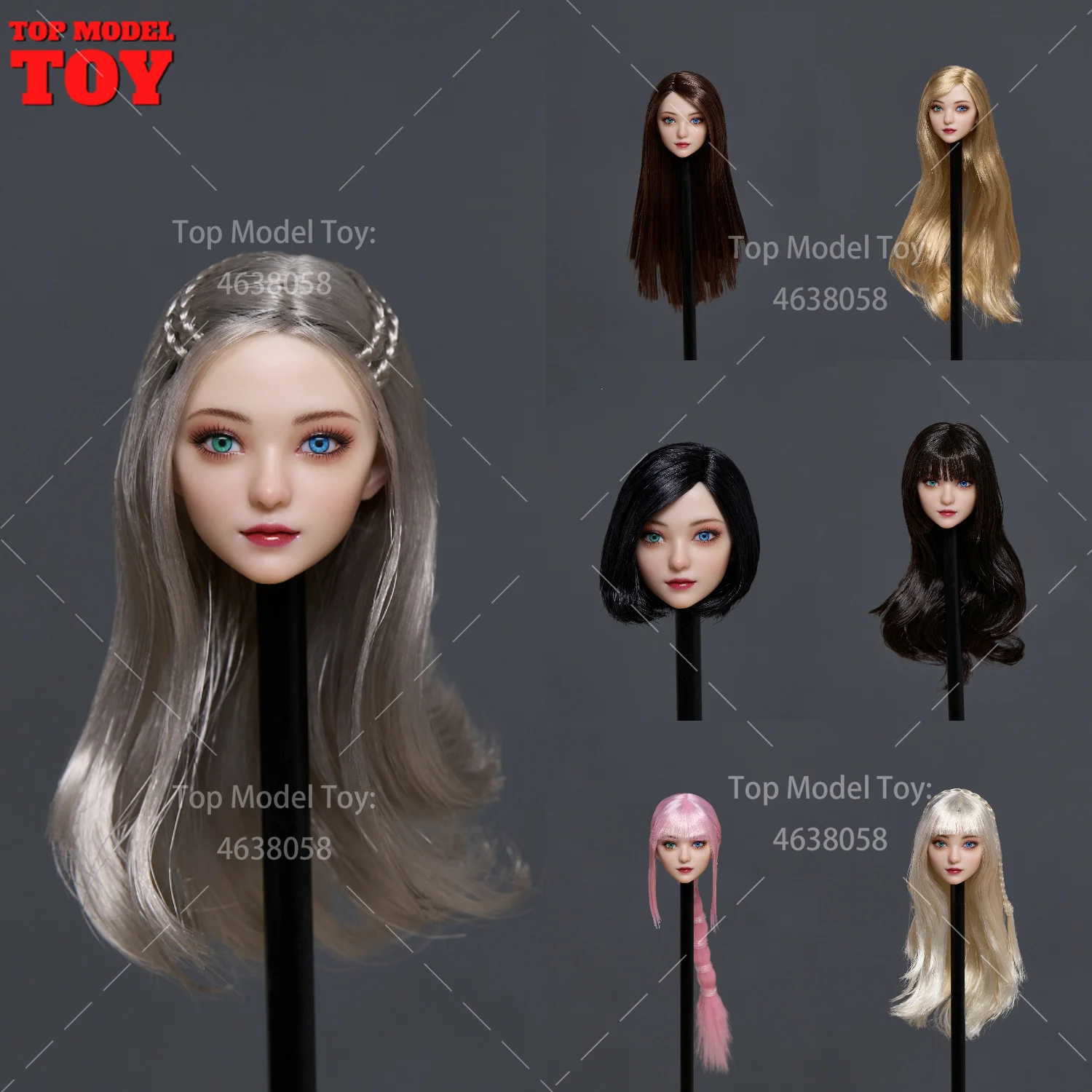 

Z6TOYS ZC015 1/6 Scale Girl Lele Movable Eye Beauty Head Sculpt Model For 12" TBL S42 Female Soldier Action Figure Body Dolls