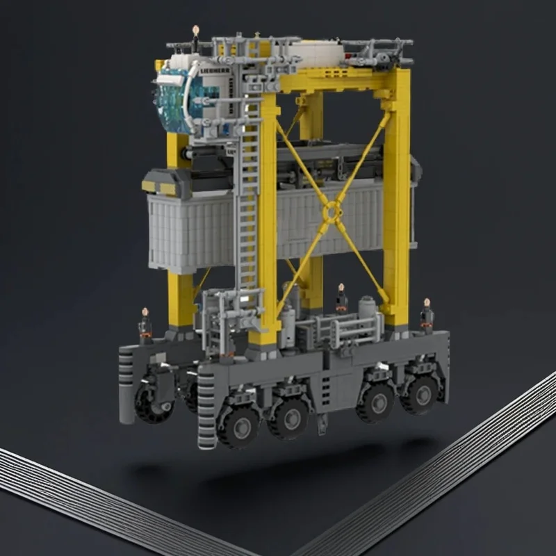 1963pcs MOC Liebherr Straddle Carrier City Street Model Building Blocks Room Decor Tabletop Ornament Collection Gift For Adults