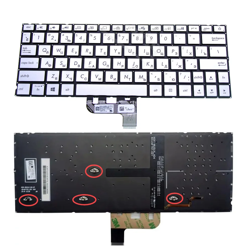 

XIN-Russian-US Backlit Laptop Keyboard For ASUS ZenBook 15 UX334 UX334U UX334UA UX334A U334U UX334FAC UX334FA UX334FL UX334FLC
