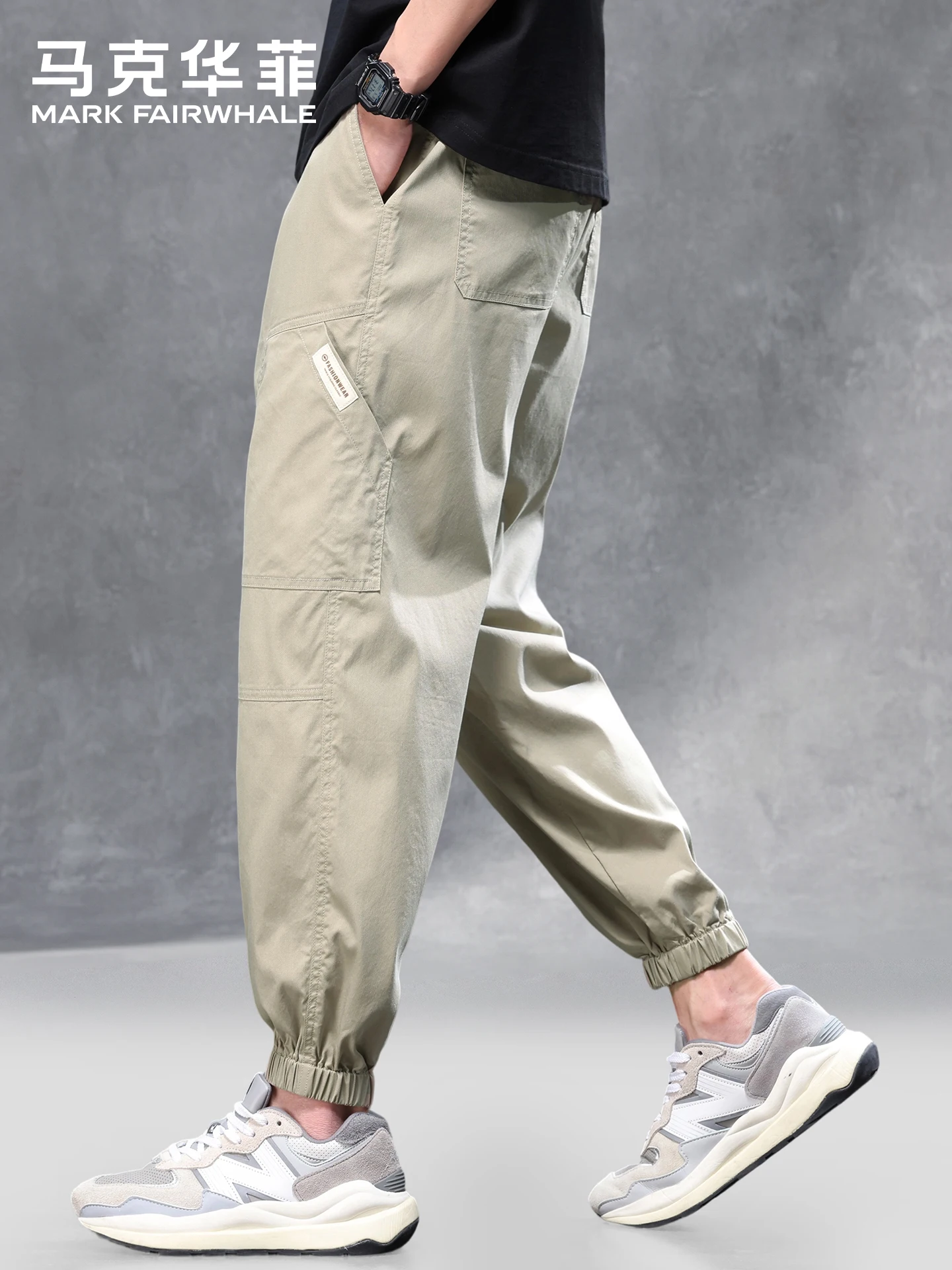 

Mark Fairwe 2025 новые свободные прямые повседневные брюки мужские летние тонкие американские уличные рабочие брюки дышащие...