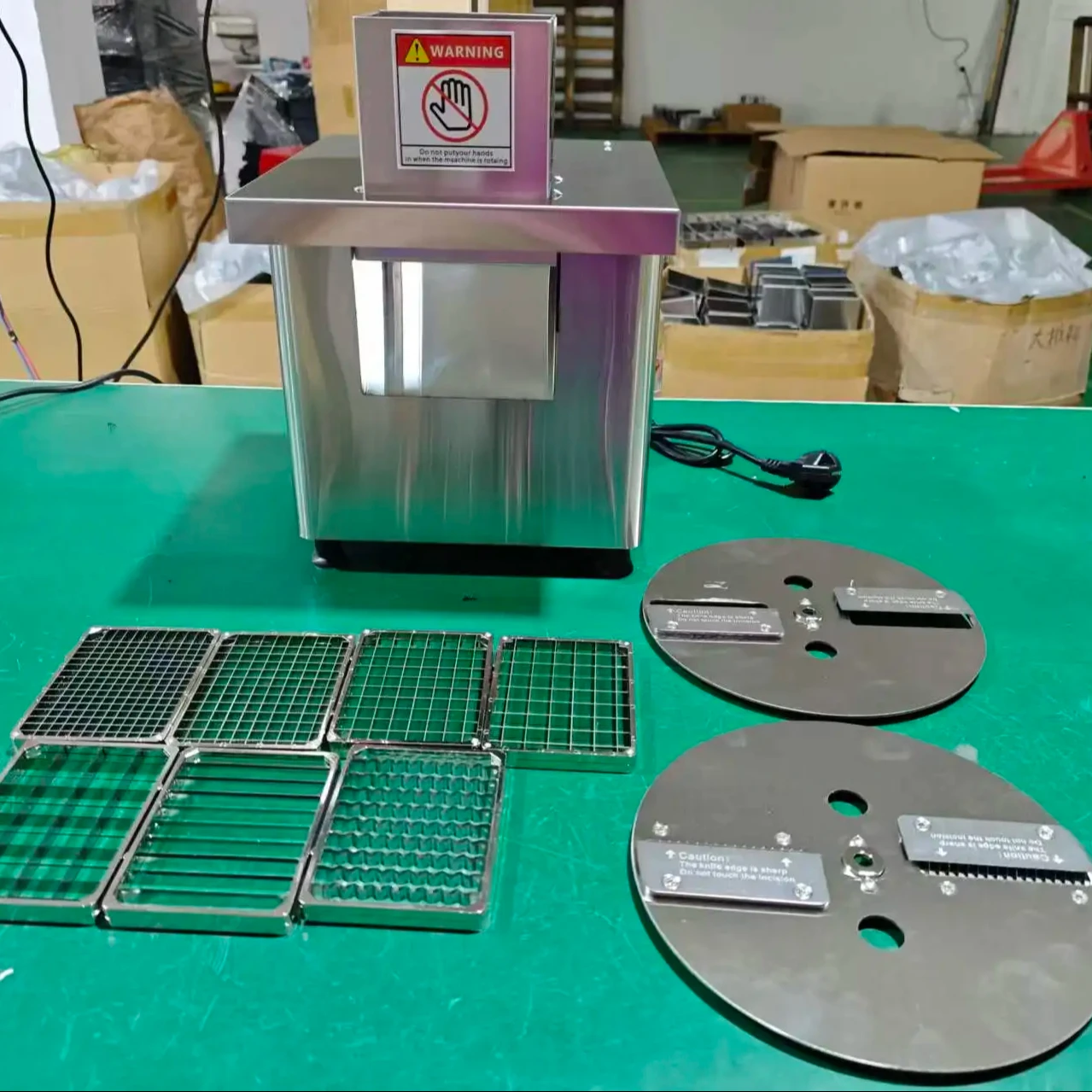 300KG/H Multifunctional Commercial Vegetable Dicer Wavy Potato Slicer Electric Potato French Fries Cutter Onion Shredder