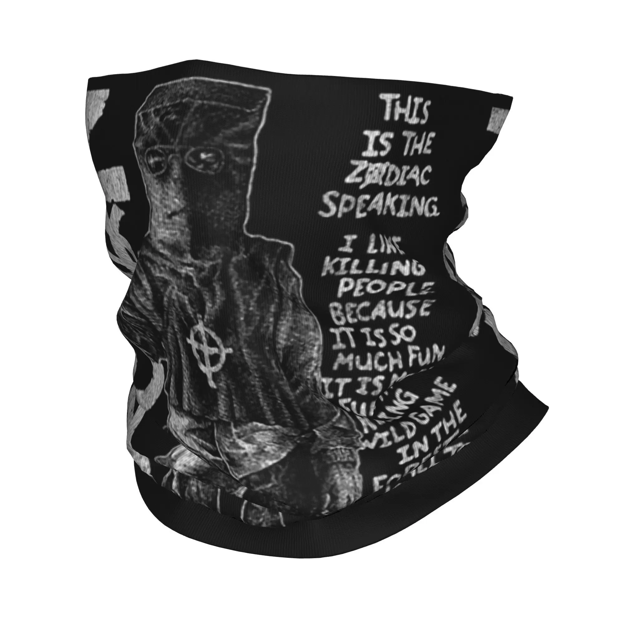 زودياك ، ديفيد فينشر ، الجريمة ، القاتل التسلسلي باندانا الرقبة الجراب قناع مطبوع وشاح متعدد الوظائف الدراجات وشاح الجري الرجال النساء